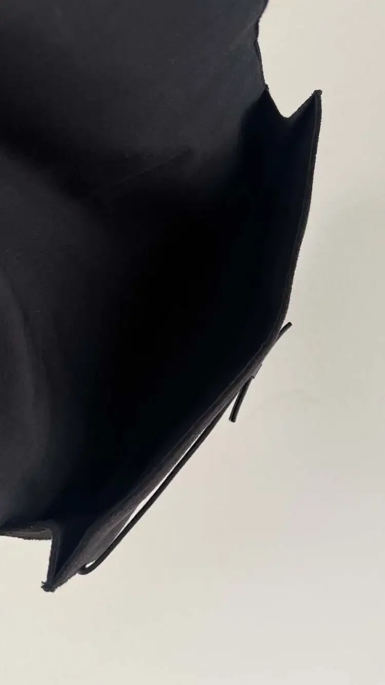 Marc Jacobs Black Suede and Leather Bow Clutch Wallet